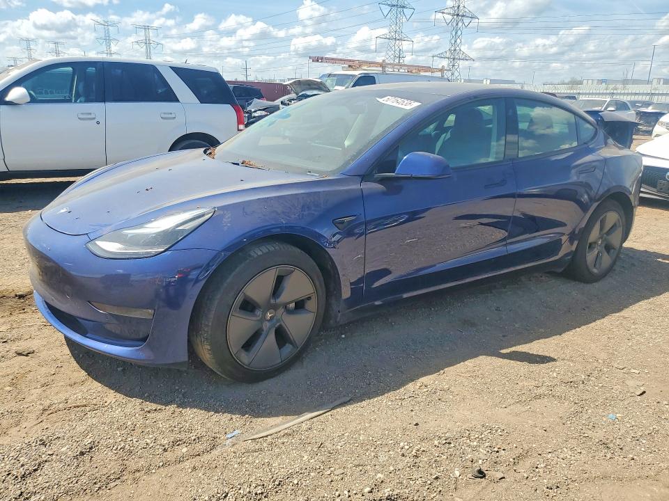 2021 Tesla Model 3 VIN 5YJ3E1EB1MF961776 COPART salvage auction — REAR END, Il - Salvage Certificate, sold $6,100 on 2026-07-21 (photo 1)