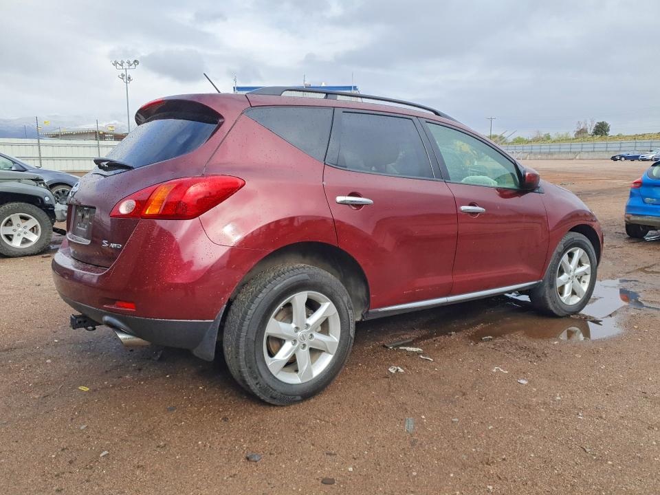 2009 Nissan Murano VIN JN8AZ18W79W133748 COPART salvage auction — FRONT END, CO - SALVAGE TITLE, sold $275 on 2026-07-29 (photo 3)