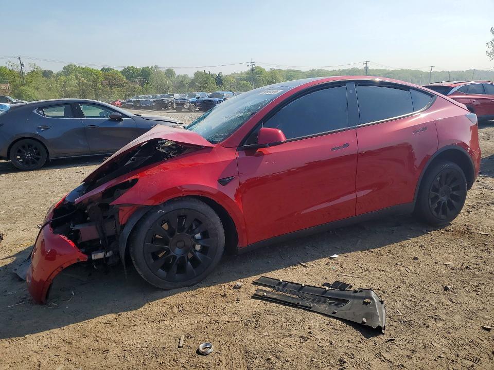 2023 Tesla Model y VIN 7SAYGDEE1PF672870 COPART salvage auction — FRONT END, Md - Cert Of Salvage > 75% Damage, sold $3,600 on 2026-07-14 (photo 1)