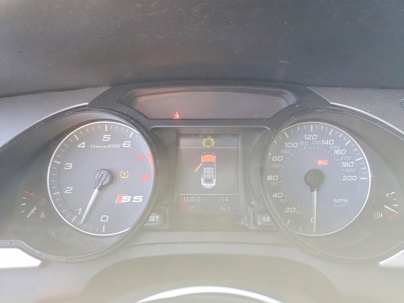 2011 Audi S5 VIN WAUCGAFHXBN014759 COPART salvage auction — FRONT END, Fl - Certificate Of Title (P), sold $2,850 on 2026-07-02 (photo 9)