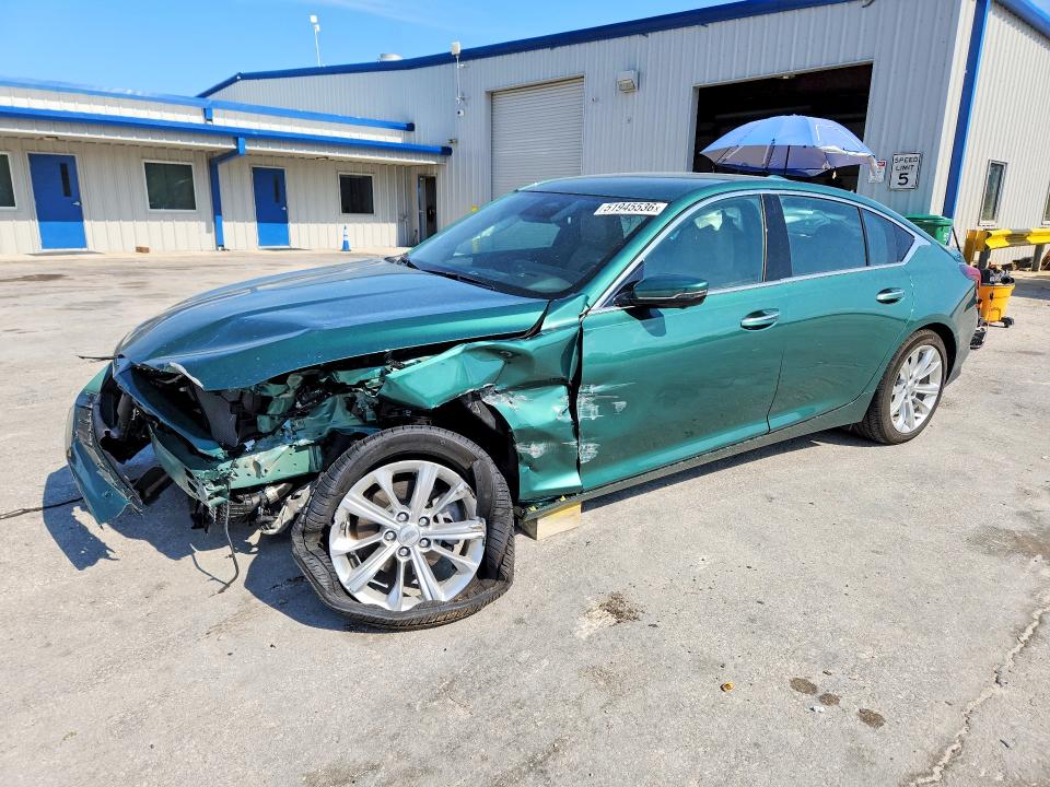 2026 Cadillac Ct5 VIN 1G6DN5RK5T0106858 COPART salvage auction — FRONT END, Fl - Cert Of Title Slvg Rebuildable, sold $10,700 on 2026-07-08 (photo 1)