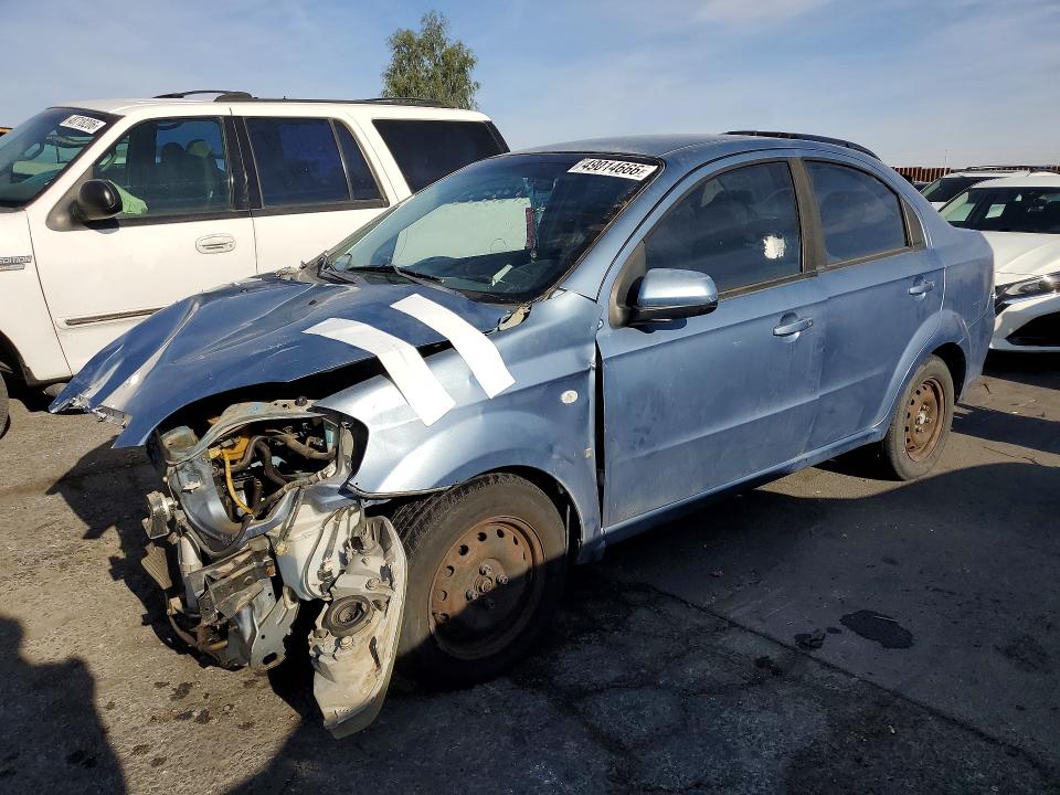 2007 Chevrolet Aveo VIN KL1TD56657B040042 COPART salvage auction — FRONT END, NV - SALVAGE TITLE, sold $125 on 2026-07-20 (photo 1)