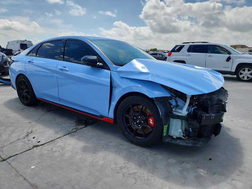 2022 Hyundai Elantra VIN KMHLW4AK5NU007301 COPART salvage auction — FRONT END, Tx - Certificate Of Title, sold $4,250 on 2026-07-09 (photo 4)