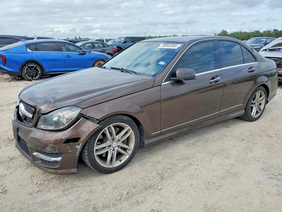 2013 Mercedes-benz C-klasse VIN WDDGF8AB3DA776169 COPART salvage auction — FRONT END, Tx - Salvage Vehicle Title, sold $1,300 on 2026-07-10 (photo 1)