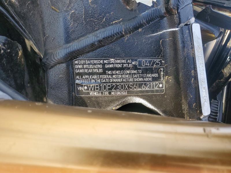 2025 BMW S VIN WB10P230XS6L62112 COPART salvage auction — FRONT END, Tn - Salvage Certificate, sold $40 on 2026-07-09 (photo 9)