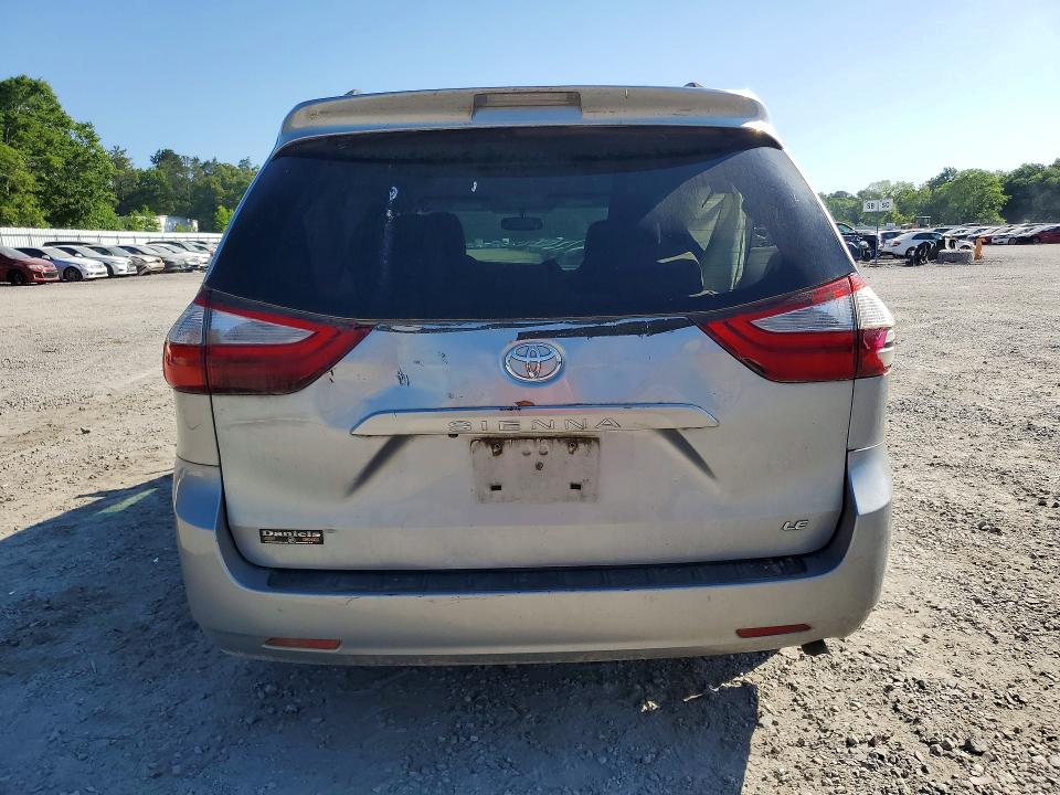 2015 Toyota Sienna VIN 5TDKK3DC7FS527984 COPART salvage auction — FRONT END, Ga - Cert Of Title-Salvage, sold $975 on 2026-07-21 (photo 6)