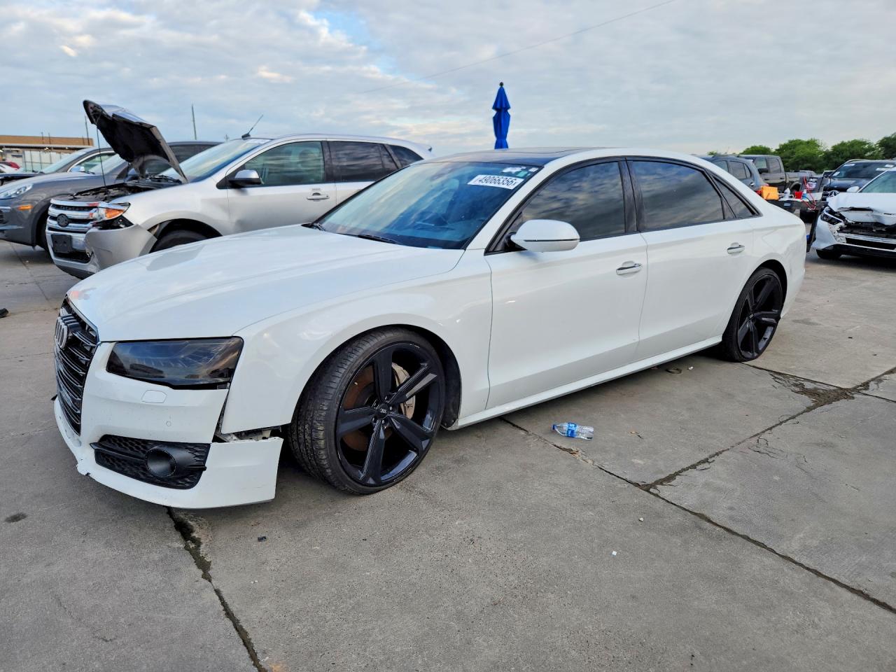 2017 Audi A8 VIN WAU43AFD3HN016133 COPART salvage auction — Front End, TX - CERTIFICATE OF TITLE (P), sold $1,950 on 2026-07-09 (photo 1)