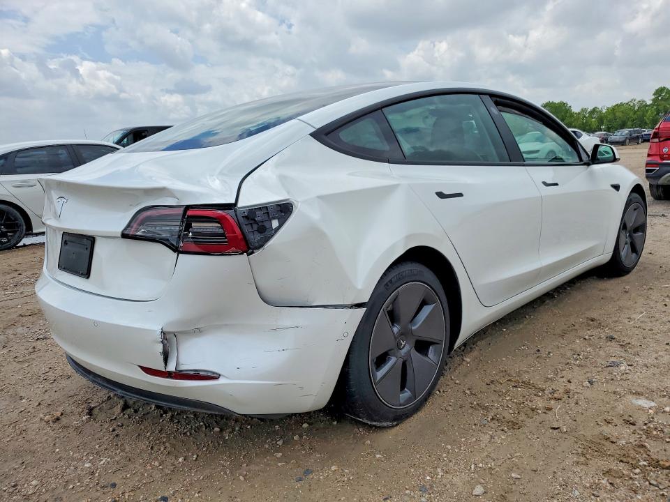 2021 Tesla Model 3 VIN 5YJ3E1EA5MF054164 COPART salvage auction — REAR END, Tx - Salvage Vehicle Title, sold $6,700 on 2026-07-17 (photo 3)
