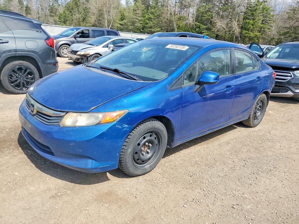 2012 Honda VIN 2HGFB2F41CH029664 COPART salvage auction — REAR END, On - Permit Salvage, sold $950 on 2026-07-02 (photo 1)
