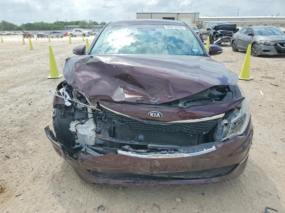 2017 Kia Optima VIN 5XXGT4L39HG166529 COPART salvage auction — FRONT END, Tx - Salvage Vehicle Title, sold $850 on 2026-07-02 (photo 5)