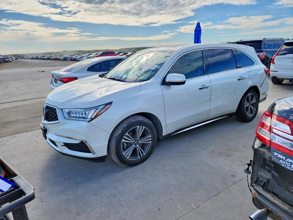 2017 Acura Mdx VIN 5FRYD4H30HB019575 COPART salvage auction — SIDE, TX - SALVAGE VEHICLE TITLE, sold $8,000 on 2026-07-30 (photo 1)