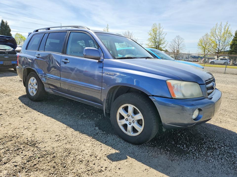 2003 Toyota Highlander VIN JTEHF21A330153122 COPART salvage auction — SIDE, CA - SALVAGE CERTIFICATE, sold $625 on 2026-07-07 (photo 4)