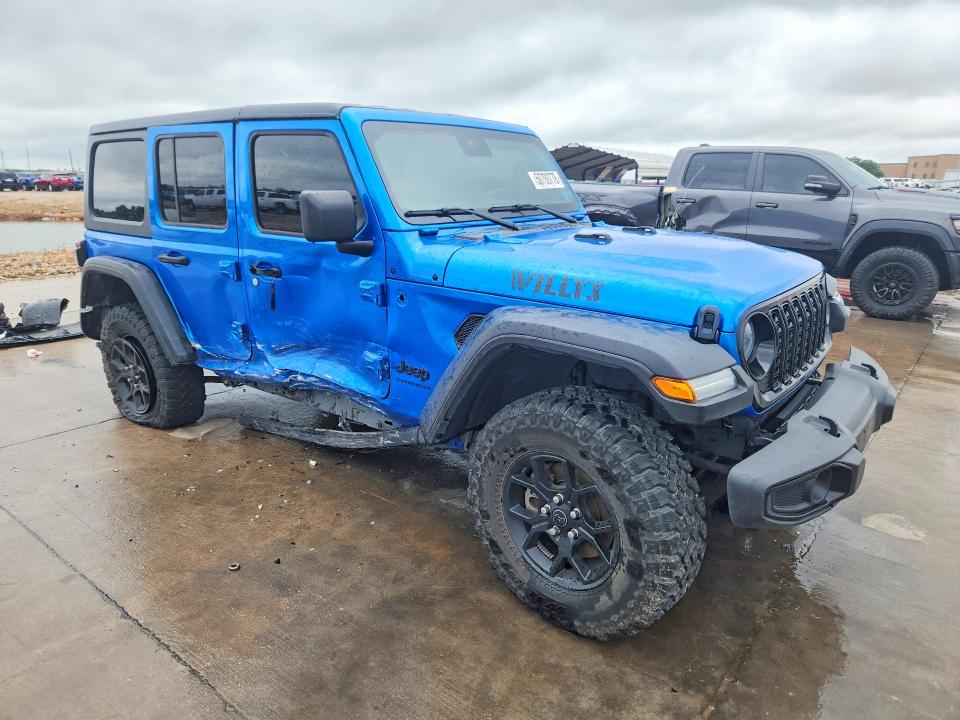 2024 Jeep Wrangler / VIN 1C4PJXDG1RW305884 COPART salvage auction — SIDE, Tx - Certificate Of Title, sold $10,600 on 2026-07-09 (photo 4)