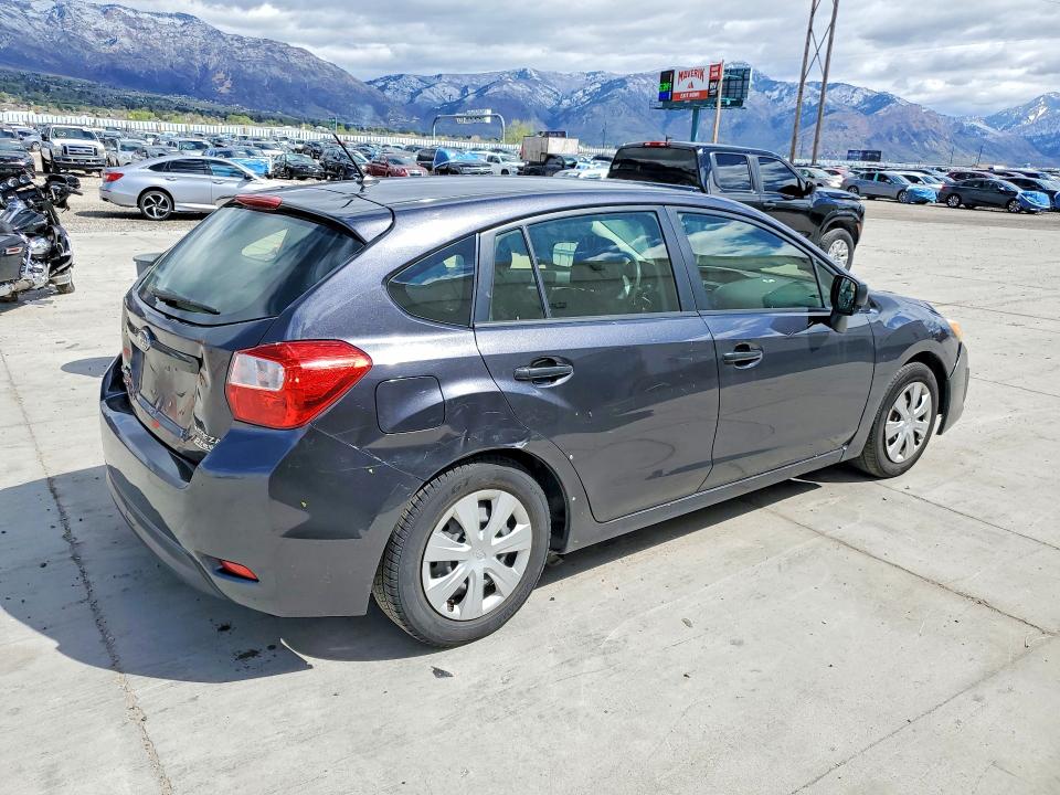 2014 Subaru Impreza VIN JF1GPAA63E8215681 COPART salvage auction — REAR END, Ut - Salvage Certificate, sold $675 on 2026-07-06 (photo 3)