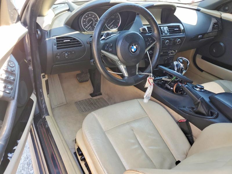 2008 BMW 6er VIN WBAEB535X8CX62943 COPART salvage auction — MECHANICAL, Va - Cert Of Title - Salvage, sold $475 on 2026-07-20 (photo 8)