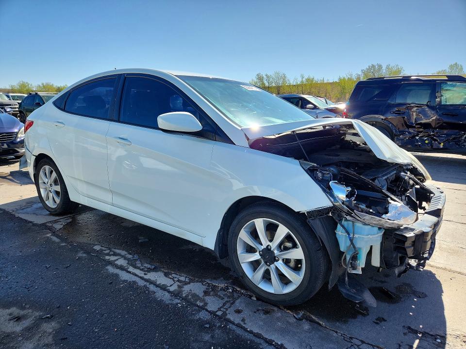 2012 Hyundai Accent VIN KMHCU4AE2CU227492 COPART salvage auction — FRONT END, Co - Public - Salvage Title, sold $425 on 2026-07-27 (photo 4)