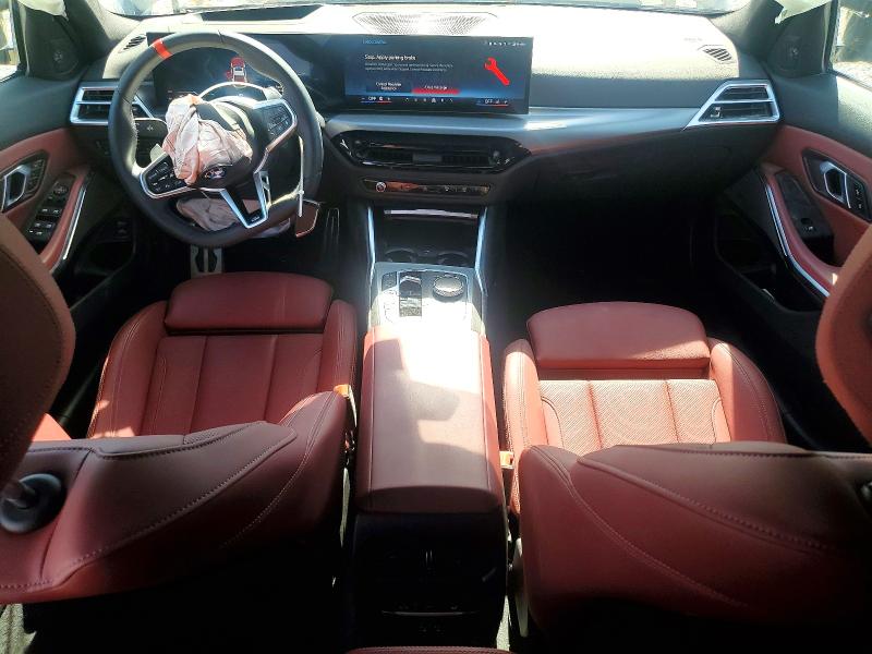 2025 BMW M340i VIN 3MW69FT00S8F43630 COPART salvage auction — FRONT END, Nv - Salvage Title, sold $28,250 on 2026-07-08 (photo 8)
