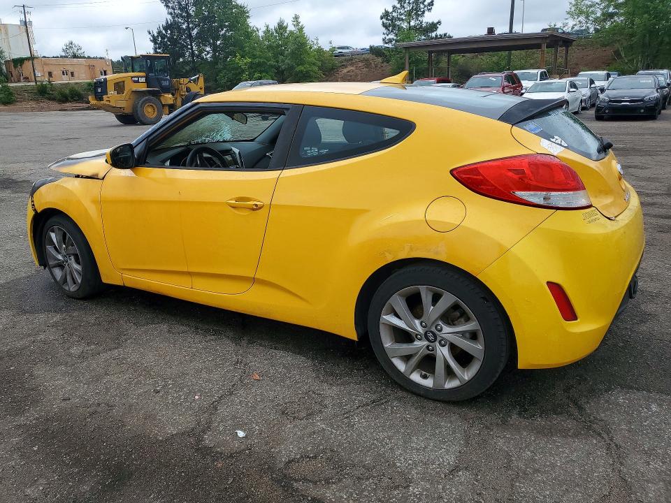 2016 Hyundai Veloster VIN KMHTC6ADXGU275334 COPART salvage auction — ENGINE BURN, Sc - Cert Of Title-Salvage Fire, sold $200 on 2026-07-31 (photo 2)