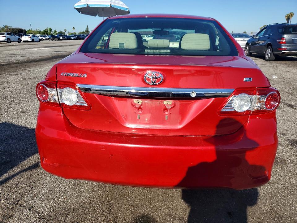 2013 Toyota Corolla VIN JTDBU4EE2DJ114557 COPART salvage auction — REAR END, Ca - Salvage Certificate, sold $1,850 on 2026-07-07 (photo 6)