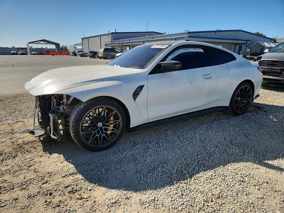 2023 BMW M4 VIN WBS53AZ08PCL82608 COPART salvage auction — FRONT END, Ca - Salvage Certificate, sold $31,750 on 2026-07-31 (photo 1)