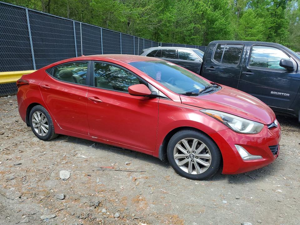 2015 Hyundai Elantra VIN KMHDH4AE0FU300419 COPART salvage auction — FRONT END, Md - Cert Of Salvage > 75% Damage, sold $800 on 2026-07-07 (photo 4)