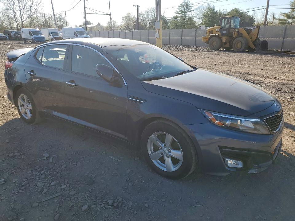 2015 Kia Optima VIN KNAGM4A75F5574107 COPART salvage auction — REAR END, Pa - Certificate Of Salvage, sold $15 on 2026-07-27 (photo 4)