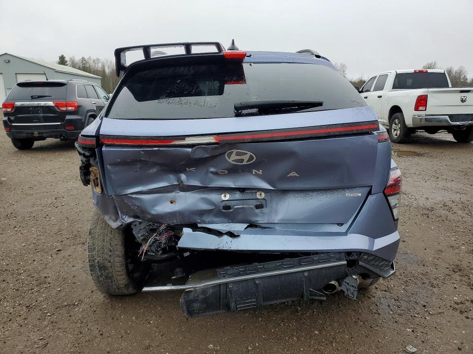 2024 Hyundai Kona VIN KM8HACA34RU177792 COPART salvage auction — REAR END, ON - PERMIT SALVAGE, sold $7,800 on 2026-07-28 (photo 6)
