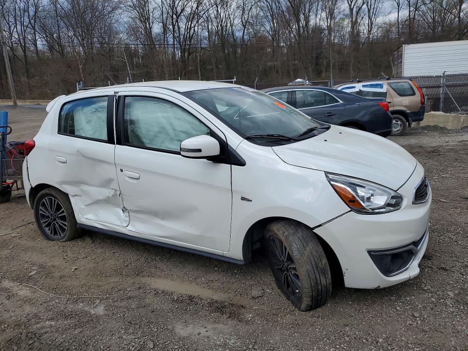 2019 Mitsubishi Mirage VIN ML32A5HJ2KH015039 COPART salvage auction — SIDE, Md - Cert Of Salvage > 75% Damage, sold $1,700 on 2026-07-07 (photo 4)