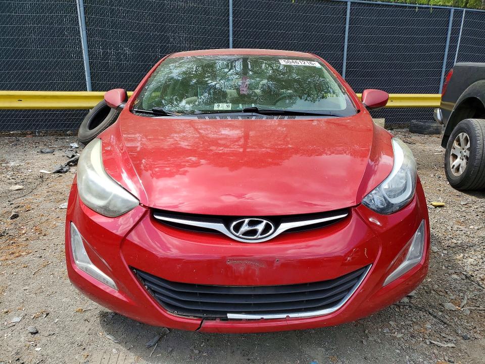 2015 Hyundai Elantra VIN KMHDH4AE0FU300419 COPART salvage auction — FRONT END, Md - Cert Of Salvage > 75% Damage, sold $800 on 2026-07-07 (photo 5)
