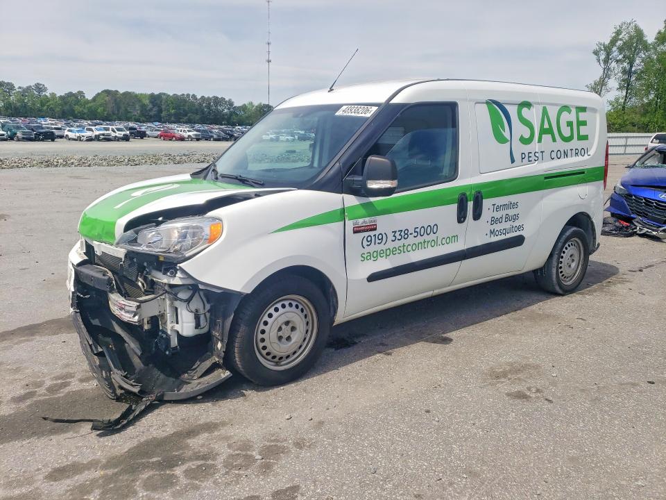 2022 Ram Promaster city VIN ZFBHRFAB3N6Y72739 COPART salvage auction — FRONT END, Nc - Salvage Certificate Of Title, sold $1,250 on 2026-07-29 (photo 1)
