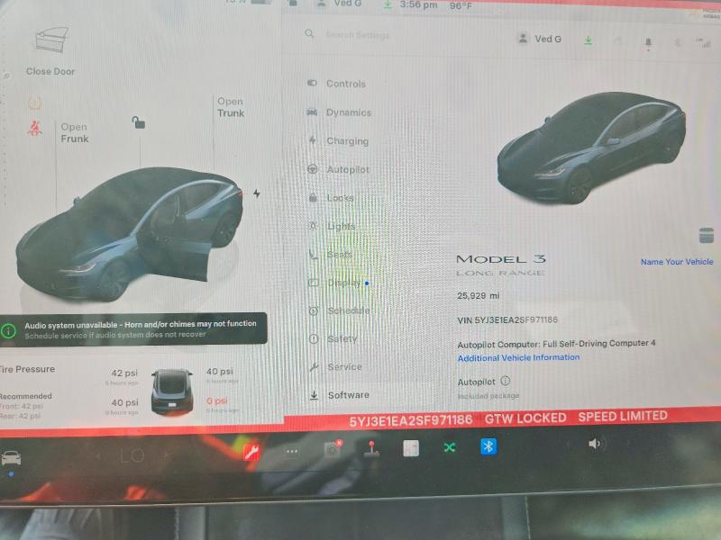 2025 Tesla Model 3 VIN 5YJ3E1EA2SF971186 COPART salvage auction — REAR END, Tx - Salvage Vehicle Title, sold $15,000 on 2026-07-24 (photo 9)