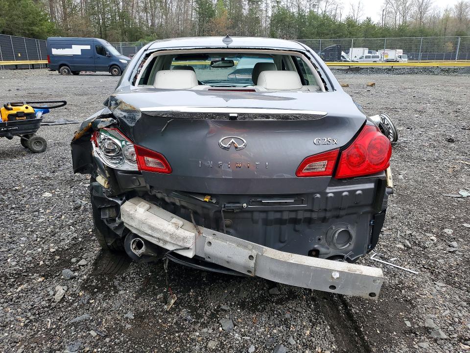 2011 Infiniti G25 VIN JN1DV6AR5BM652176 COPART salvage auction — REAR END, Id - Salvage Certificate Of Title, sold $375 on 2026-07-07 (photo 6)