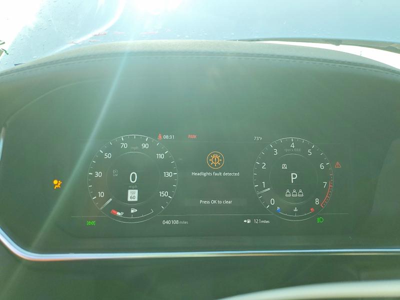 2021 Land rover RANGE ROVER VIN SALGS2RU4MA453556 COPART salvage auction — FRONT END, Tx - Salvage Vehicle Title, sold $23,200 on 2026-07-17 (photo 9)