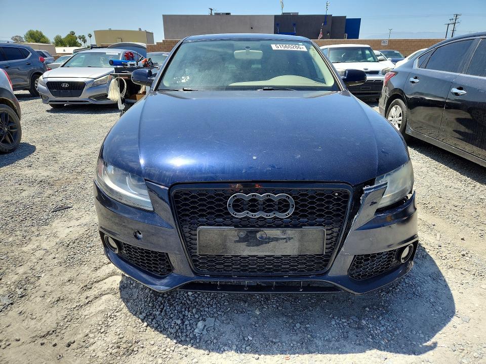 2011 Audi A4 VIN WAUAFAFL7BN031744 COPART salvage auction — FRONT END, Ca - Dis/Dlr/Exp Only Clean Title, sold $275 on 2026-07-09 (photo 5)