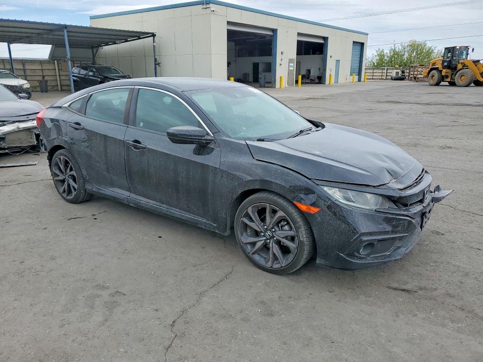 2020 Honda Civic VIN 19XFC2F84LE200773 COPART salvage auction — REAR END, Tx - Salvage Vehicle Title, sold $2,600 on 2026-07-31 (photo 4)