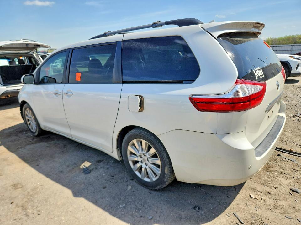 2015 Toyota Sienna VIN 5TDDK3DC9FS117986 COPART salvage auction — FRONT END, Sc - Cert Of Title-Salvage, sold $425 on 2026-07-29 (photo 2)