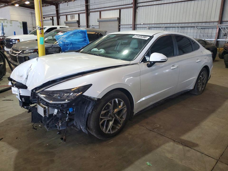 2021 Hyundai Sonata VIN 5NPEL4JA0MH115573 COPART salvage auction — FRONT END, Fl - Cert Of Title Slvg Rebuildable, sold $3,300 on 2026-07-27 (photo 1)