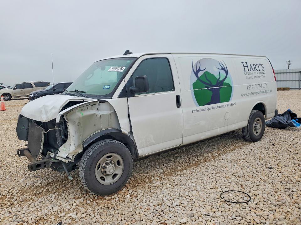 2019 Chevrolet Express 2500 VIN 1GCWGBFP8K1152532 COPART salvage auction — FRONT END, TX - SALVAGE VEHICLE TITLE, sold $2,400 on 2026-07-09 (photo 1)