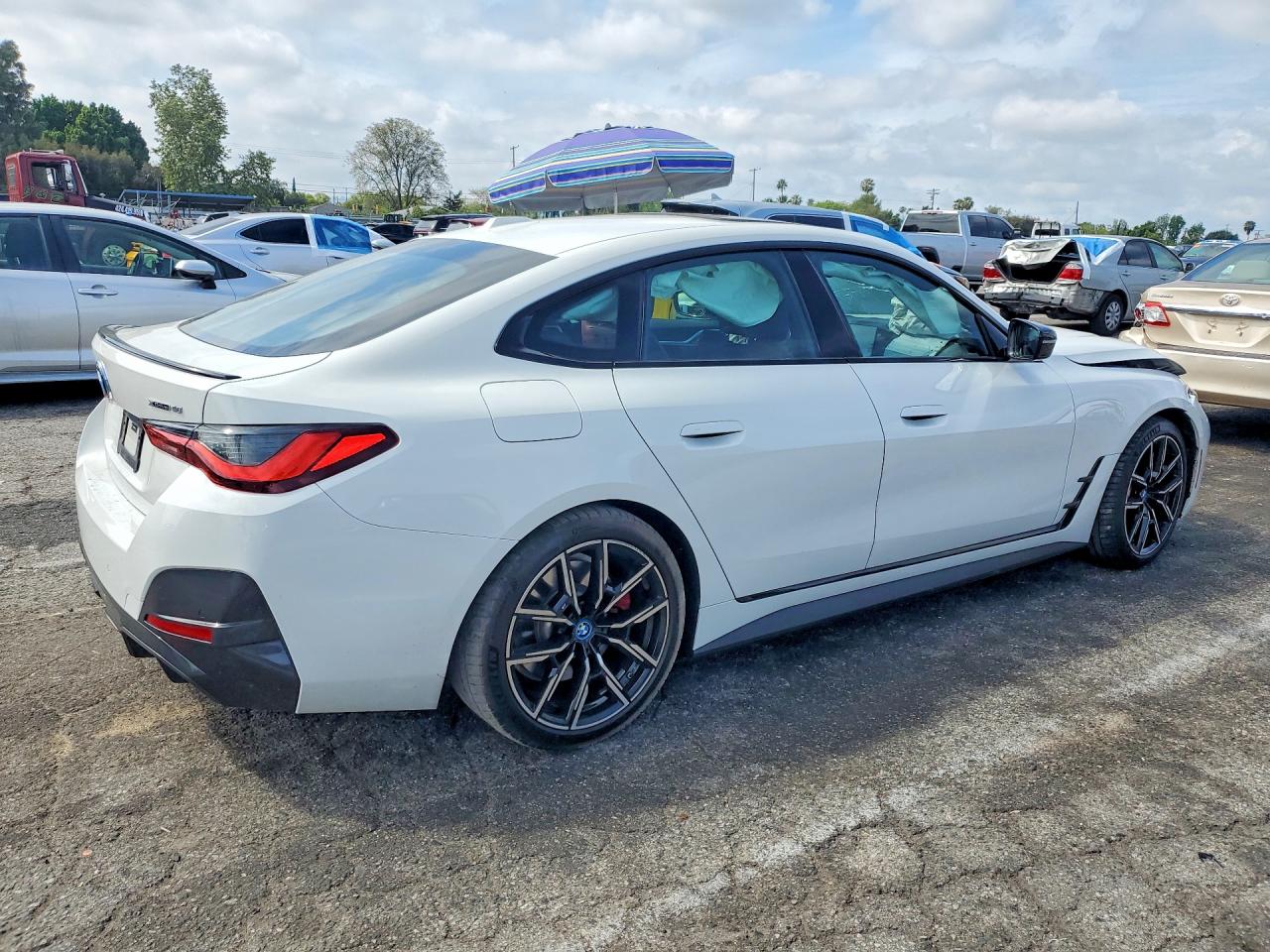 2024 BMW i4 VIN WBY83FB02RFT23615 COPART salvage auction — Front End, ID - SALVAGE CERTIFICATE OF TITLE, sold $15,600 on 2026-07-10 (photo 3)