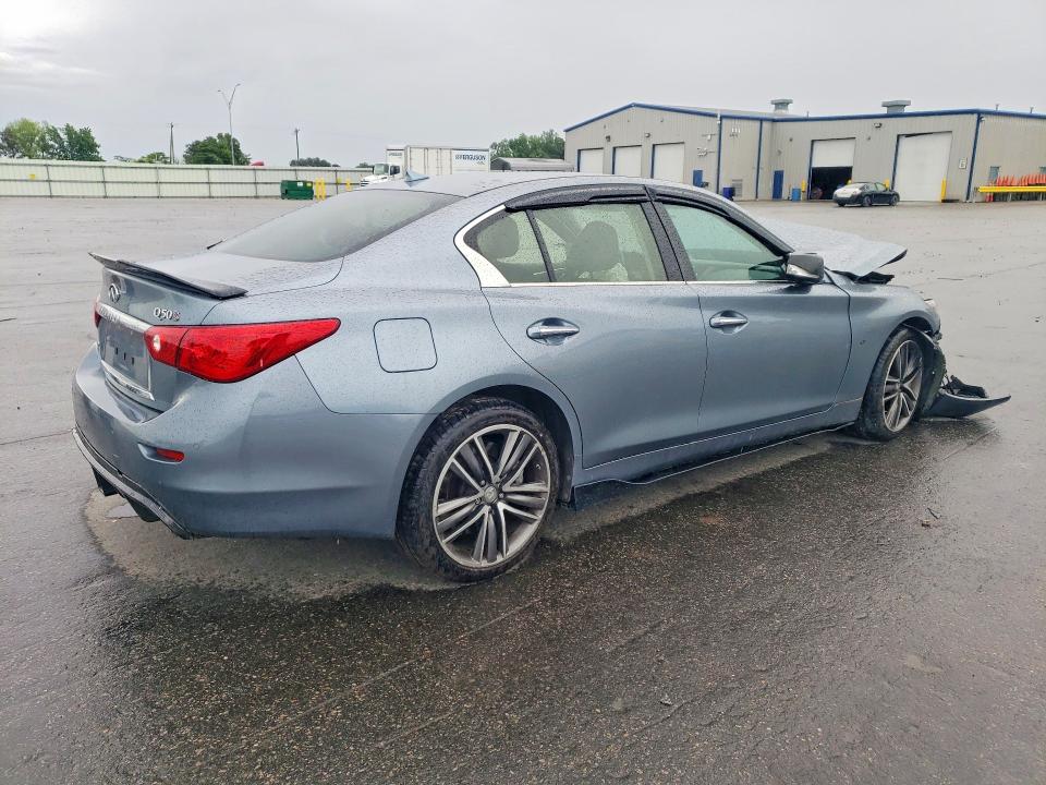 2015 Infiniti Q50 VIN JN1BV7AR8FM394447 COPART salvage auction — FRONT END, Nc - Salvage Certificate Of Title, sold $250 on 2026-07-28 (photo 3)