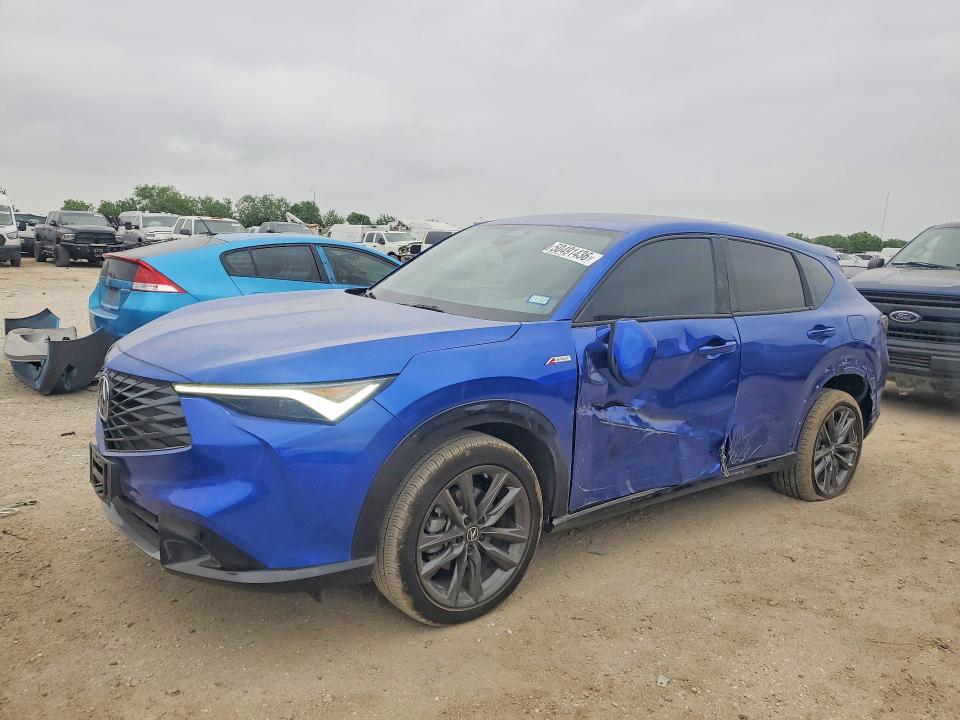 2025 Acura Adx VIN 3HDSA2H55SM711290 COPART salvage auction — SIDE, Tx - Salvage Vehicle Title, sold $15,100 on 2026-07-30 (photo 1)