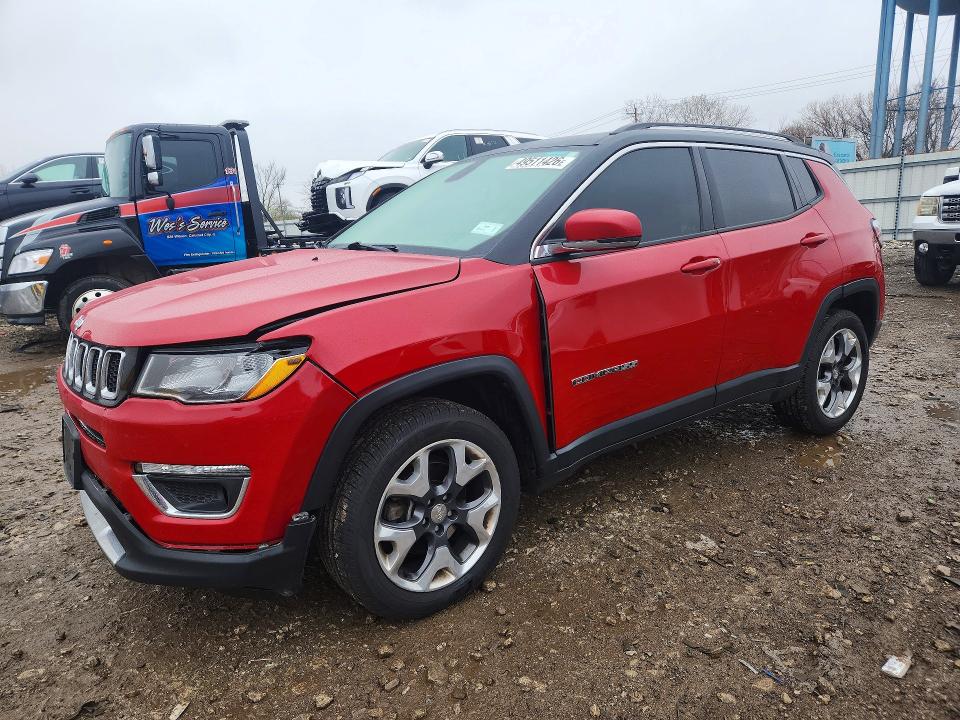 2017 Jeep Compass VIN 3C4NJDCB2HT635369 COPART salvage auction — FRONT END, Il - Salvage Certificate, sold $3,250 on 2026-07-03 (photo 1)