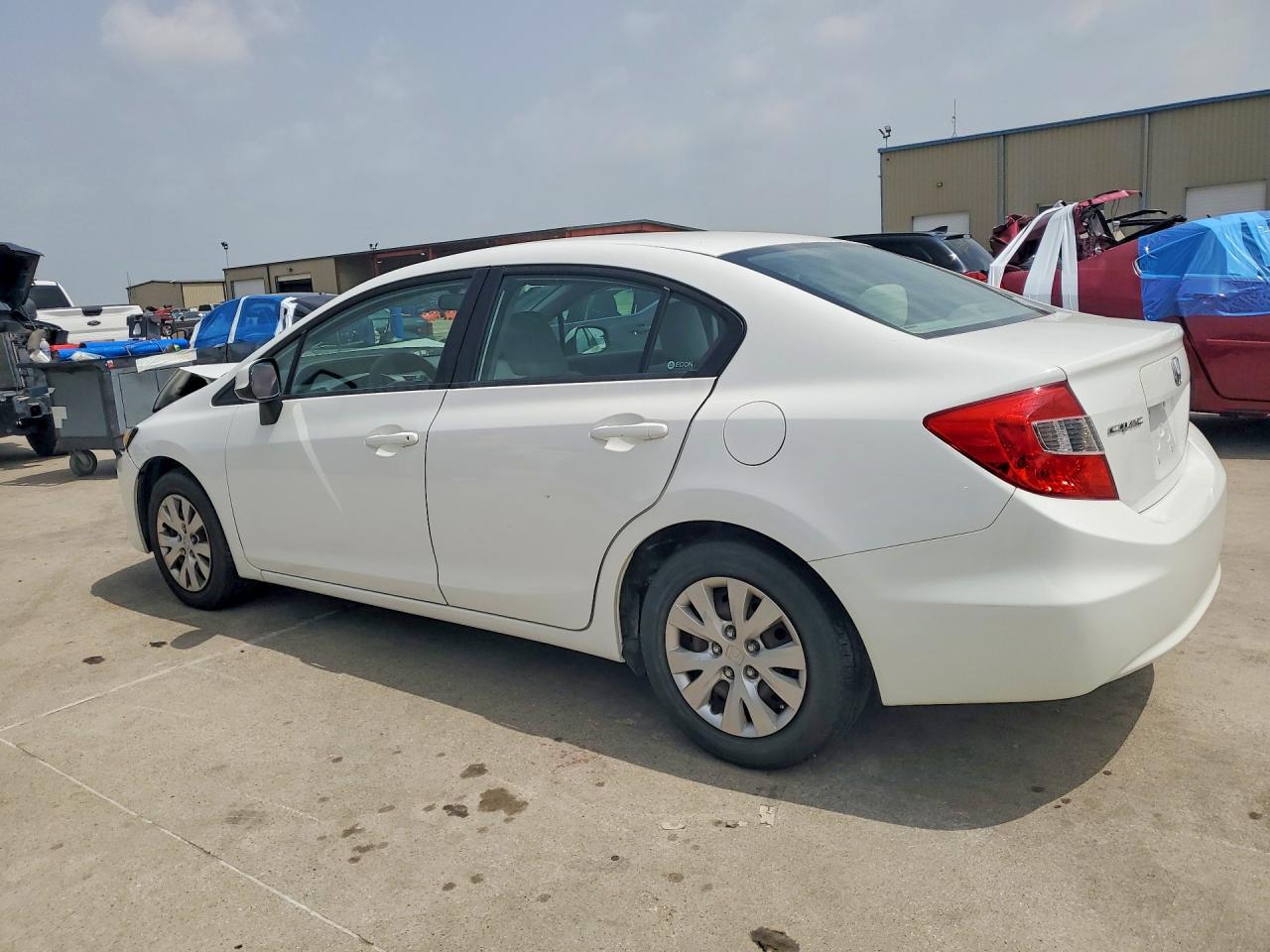 2012 Honda Civic VIN 19XFB2F53CE372107 COPART salvage auction — Front End, TX - SALVAGE VEHICLE TITLE, sold $1,650 on 2026-06-25 (photo 2)