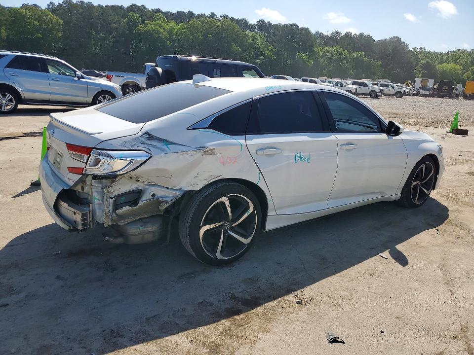 2020 Honda Accord VIN 1HGCV1F3XLA143835 COPART salvage auction — REAR END, Ms - Cert Of Title-Salvaged, sold $300 on 2026-07-31 (photo 3)