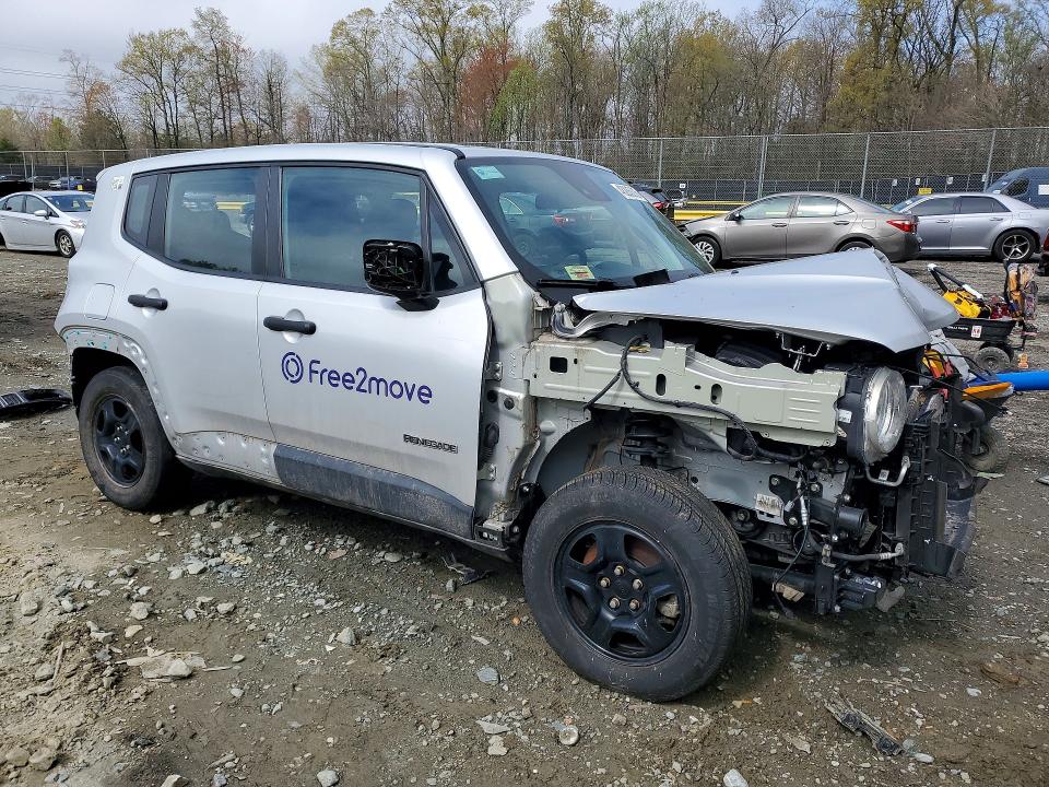 2021 Jeep VIN ZACNJDAB3MPN36982 COPART salvage auction — FRONT END, Md - Cert Of Salvage > 75% Damage, sold $750 on 2026-07-14 (photo 4)