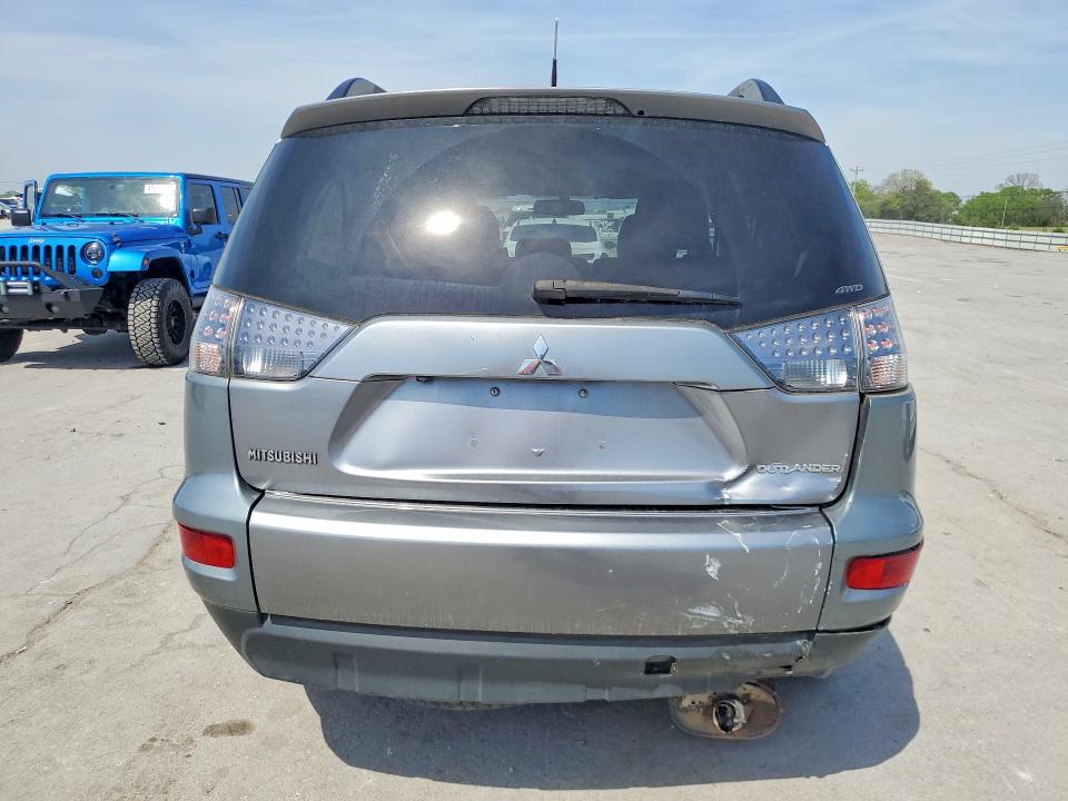 2013 Mitsubishi Outlander VIN JA4JT3AW0DU005210 COPART salvage auction — REAR END, Tn - Salvage Certificate, sold $675 on 2026-07-29 (photo 6)