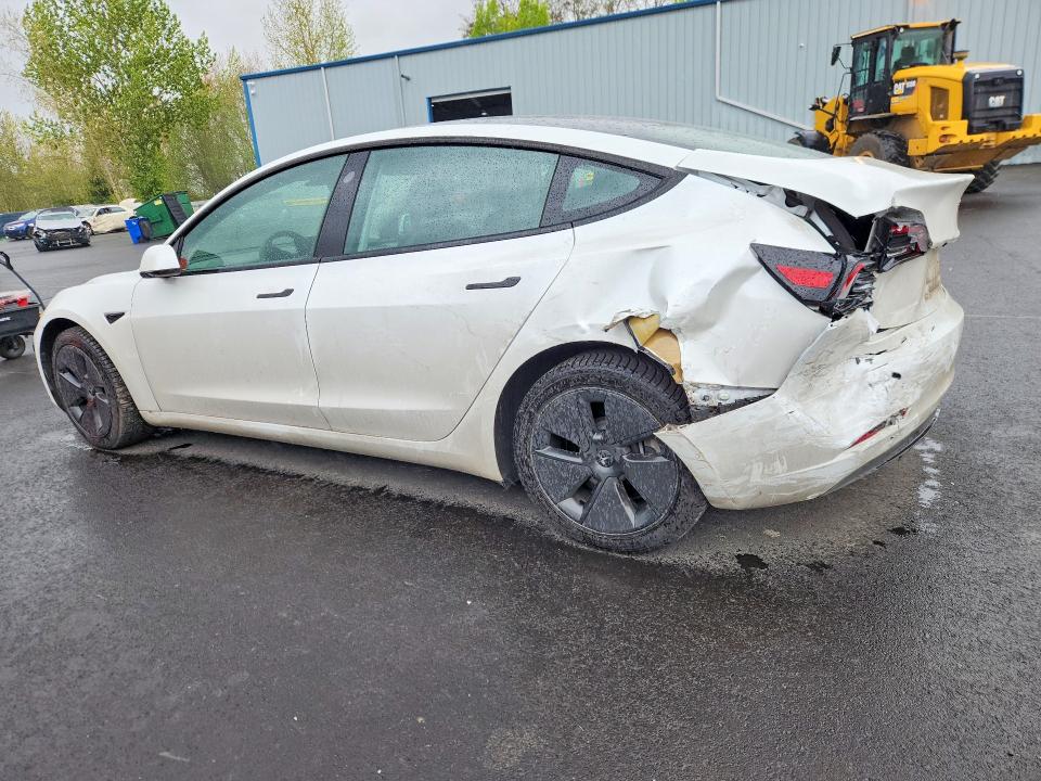 2026 Tesla Model 3 VIN 5YJ3E1EAXPF590340 COPART salvage auction — REAR END, Or - Salvage Title Certificate, sold $7,600 on 2026-07-27 (photo 2)