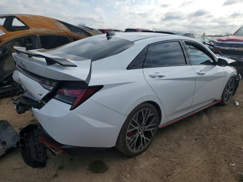 2023 Hyundai Elantra VIN KMHLW4AK9PU010480 COPART salvage auction — REAR END, Wv - Salvage Certificate, sold $3,900 on 2026-07-28 (photo 3)