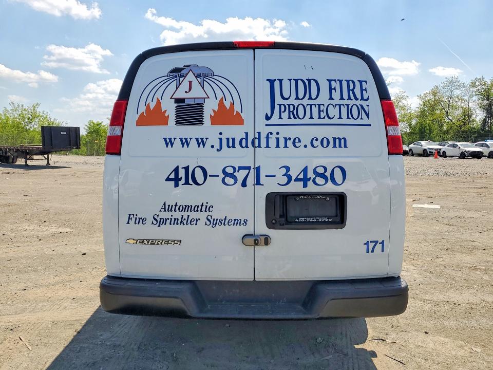 2025 Chevrolet Express VIN 1GCWGBFP6S1118802 COPART salvage auction — FRONT END, Md - Cert Of Salvage > 75% Damage, sold $11,400 on 2026-07-29 (photo 6)