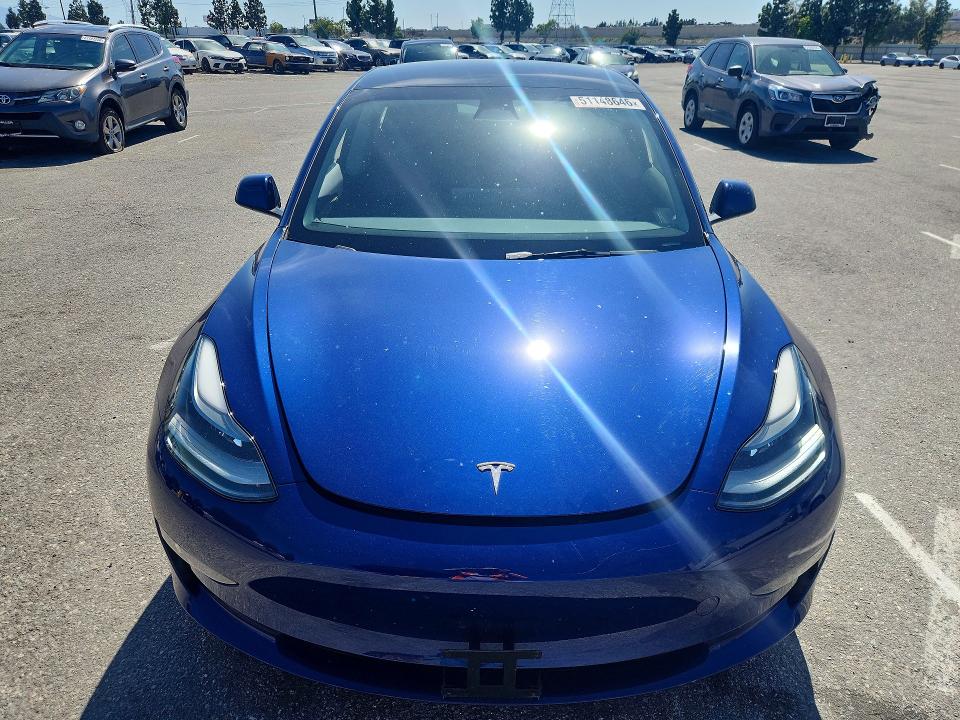 2023 Tesla Model 3 VIN 5YJ3E1EA6PF463312 COPART salvage auction — REAR END, Ca - Salvage Certificate, sold $4,400 on 2026-07-02 (photo 5)